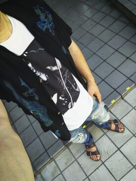 「BIRKENSTOCK（ビルケンシュトック）の＜BIRKENSTOCK（ビルケンシュトック）＞ ARIZONA BIRKOFLOR/サンダル¨ ◆（サンダル）」を使った、ひでさん（メンズ・176cm）の夏コーディネート