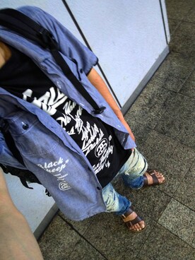 「BIRKENSTOCK（ビルケンシュトック）の＜BIRKENSTOCK（ビルケンシュトック）＞ ARIZONA BIRKOFLOR/サンダル¨ ◆（サンダル）」を使った、ひでさん（メンズ・176cm）の夏コーディネート