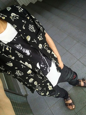 「BIRKENSTOCK（ビルケンシュトック）の＜BIRKENSTOCK（ビルケンシュトック）＞ ARIZONA BIRKOFLOR/サンダル¨ ◆（サンダル）」を使った、ひでさん（メンズ・176cm）の夏コーディネート