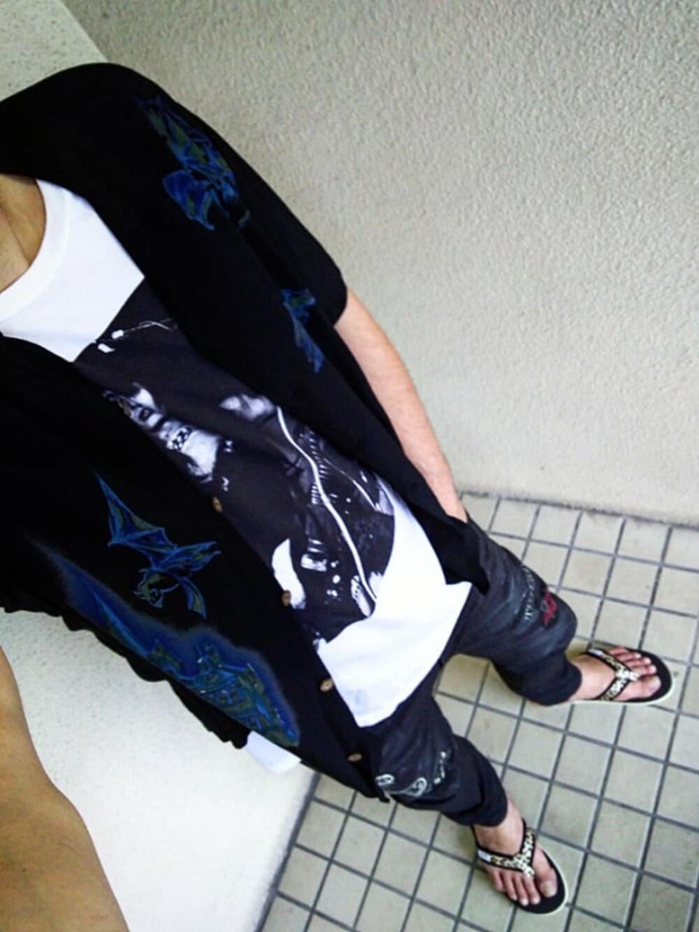 レア⬛︎ヒステリックグラマー⬛︎アロハシャツ⬛︎死神⬛︎コウモリ⬛︎城⬛︎ブラック⬛︎S HYSTERIC GLAMOUR（ヒステリックグラマー）の「GRIM REAPER柄