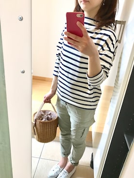 「TOCCA（トッカ）のアイテム（バッグ）」を使った、ちなつさん（レディース・158cm）の春コーディネート