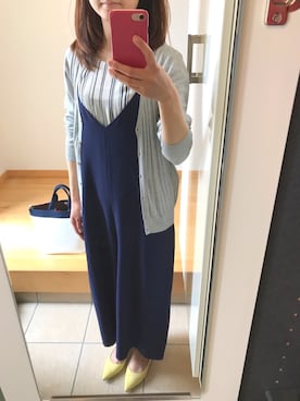 「LIMITLESS LUXURY（リミットレスラグジュアリー）のアイテム（つなぎ/オールインワン）」を使った、ちなつさん（レディース・158cm）の春コーディネート