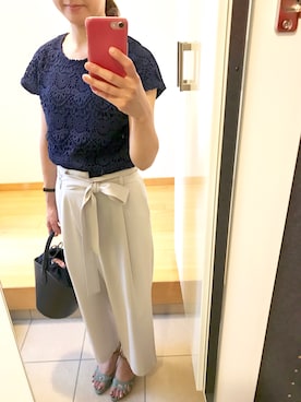 「carnet（カルネ）のアイテム」を使った、ちなつさん（レディース・158cm）の夏コーディネート