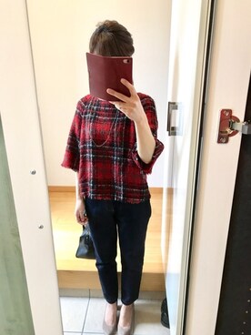 「STYLE DELI（スタイルデリ）のアイテム（パンツ）」を使った、ちなつさん（レディース・158cm）の秋コーディネート