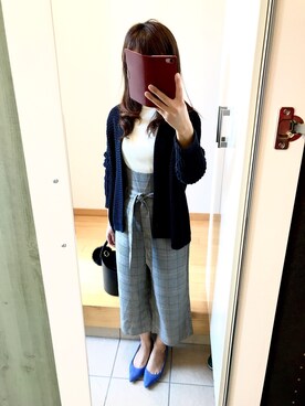 「トゥモローランド」｜「アイテム（サロペット/オーバーオール）」を使った、ちなつさん（レディース・158cm）の秋コーディネート