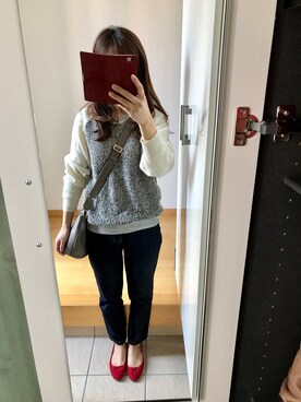 「STYLE DELI（スタイルデリ）のアイテム（パンツ）」を使った、ちなつさん（レディース・158cm）の秋コーディネート