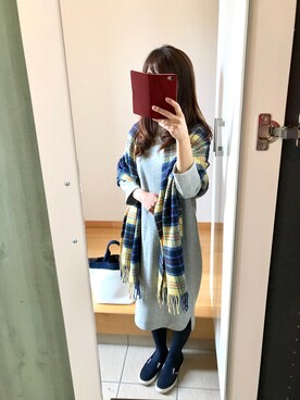 「STYLE DELI（スタイルデリ）のアイテム（ワンピース/ドレス）」を使った、ちなつさん（レディース・158cm）の秋コーディネート