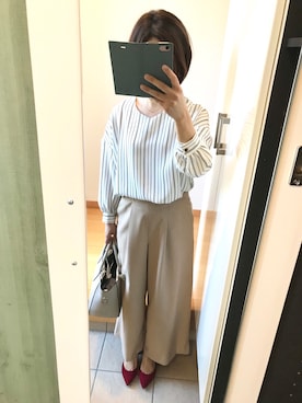 「STYLE DELI（スタイルデリ）のアイテム（パンプス）」を使った、ちなつさん（レディース・158cm）の秋コーディネート
