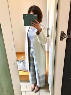 「STYLE DELI（スタイルデリ）のアイテム（その他アウター）」を使った、ちなつさん（レディース・158cm）の秋コーディネート