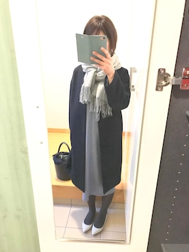 「STYLE DELI（スタイルデリ）のアイテム（ワンピース/ドレス）」を使った、ちなつさん（レディース・158cm）の冬コーディネート