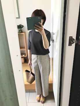 「STYLE DELI（スタイルデリ）のアイテム（トップス）」を使った、ちなつさん（レディース・158cm）の夏コーディネート