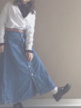 「the Gemini（ジェミニ）のアイテム」を使った、shiotanさん（レディース・153cm）の春コーディネート