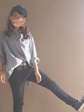 「POLO RALPH LAUREN（ポロ ラルフ ローレン）のアイテム（シャツ/ブラウス、ブルー系）」を使った、shiotanさん（レディース）の夏コーディネート