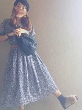 「古着のアイテム（ワンピース、その他）」を使った、shiotanさん（レディース）の秋コーディネート