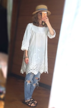 「OluKai   （オルカイ）のアイテム」を使った、Allisonさん（レディース・145cm）の夏コーディネート