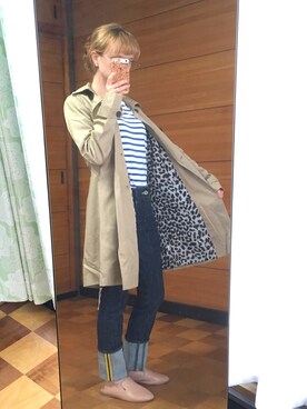 「Halogen（-）のアイテム」を使った、Allisonさん（レディース・145cm）の秋コーディネート