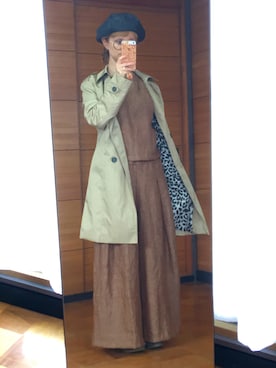 「handmade」｜「アイテム（トレンチコート）」を使った、Allisonさん（レディース・145cm）の秋コーディネート