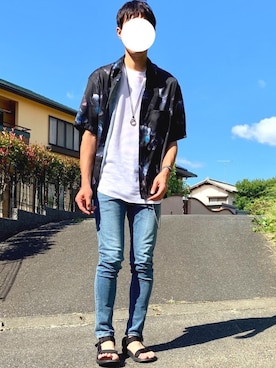 「アイテム（ウォレットチェーン）」を使った、ノエル（40代お洒落コーデ）さん（メンズ・178cm）の夏コーディネート