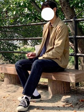 「Steven Alan」｜「アイテム（その他アウター）」を使った、ノエル（40代お洒落コーデ）さん（メンズ・178cm）の秋コーディネート