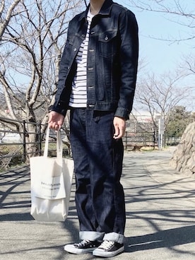 「MHL.」｜「アイテム（ブルゾン）」を使った、ノエル（40代お洒落コーデ）さん（メンズ・178cm）の冬コーディネート