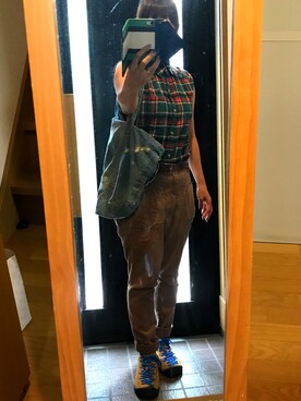 「タータンチェック」｜ちすけさん（レディース・155cm）の秋コーディネート