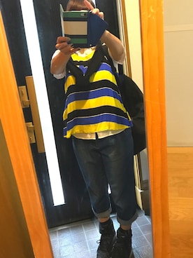 「STEVIEのアイテム」を使った、ちすけさん（レディース・155cm）の秋コーディネート