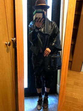 「ダルメシアン柄」｜「アイテム（その他アウター）」を使った、ちすけさん（レディース・155cm）の秋コーディネート