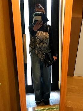 「リブタートルネック」｜「アイテム（ブーティ）」を使った、ちすけさん（レディース・155cm）の秋コーディネート