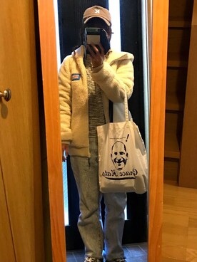 「フェルトキャップ」｜ちすけさん（レディース・155cm）の冬コーディネート