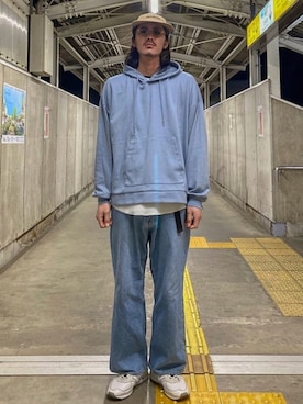 「TENBOX（テンボックス）のアイテム（キャップ）」を使った、matyyyさん（メンズ・184cm）の冬コーディネート