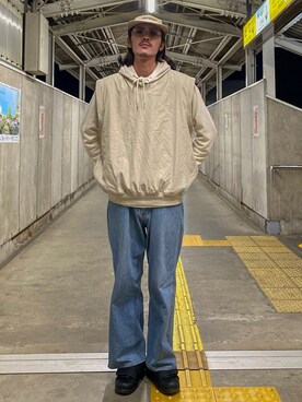 「Eddie Bauer（エディーバウアー）のアイテム（ベスト）」を使った、matyyyさん（メンズ・184cm）の春コーディネート