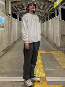 「TENBOX（テンボックス）のアイテム（帽子）」を使った、matyyyさん（メンズ・184cm）の春コーディネート