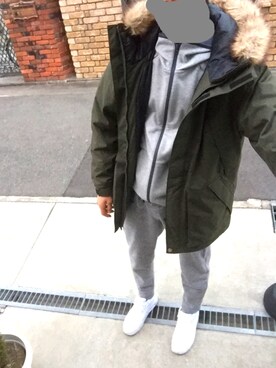 「THE NORTH FACE（ザノースフェイス）のアイテム（ジャケット/アウター、グリーン系）」を使った、拓真さん（メンズ・181cm）の春コーディネート