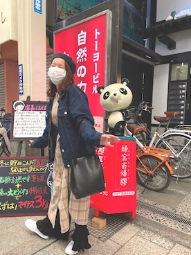 「春めきシューズ」｜「アイテム（シャツワンピース）」を使った、aachan☺︎さん（レディース・154cm）の春コーディネート