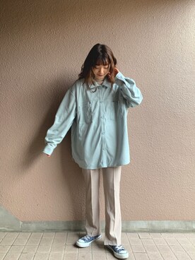 「CONVERSE（コンバース）のALL STAR HI（スニーカー）」を使った、®️inaさん（レディース・158cm）の冬コーディネート