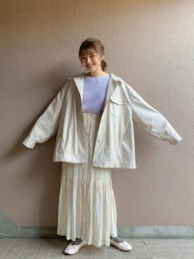 「Kastane」｜「アイテム（カバーオール）」を使った、®️inaさん（レディース・159cm）の冬コーディネート