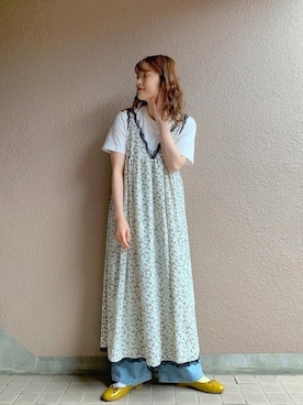 「アイテム（ワンピース/ドレス）」を使った、®️inaさん（レディース・159cm）の夏コーディネート