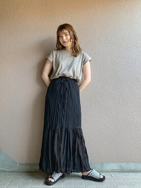 「SHAKA」｜「アイテム（その他）」を使った、®️inaさん（レディース・159cm）の夏コーディネート
