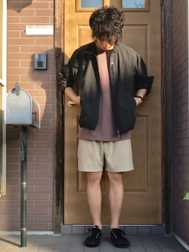 「BBQ」｜「アイテム（ブルゾン）」を使った、きみ太郎さん（メンズ・170cm）の夏コーディネート