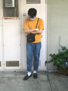 「PADRONE（パドローネ）のアイテム（スリッポン）」を使った、riki138さん（メンズ・166cm）の夏コーディネート