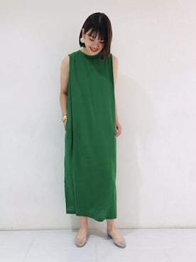 「アイテム（レインシューズ、シルバー系）」を使った、yoshiさん（レディース・161cm）の夏コーディネート