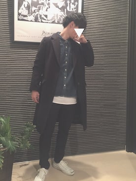 「CONVERSE（コンバース）のCONVERSE コンバース ジャック パーセル / JACK PURCEL（スニーカー）」を使った、ワタナベタツミさん（メンズ・170cm）の冬コーディネート