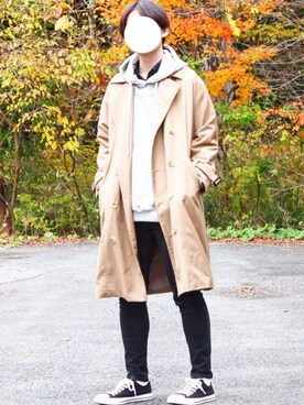 「やっぱりストリートが好き」｜「アイテム（トレンチコート）」を使った、Riruさん（メンズ・176cm）の秋コーディネート