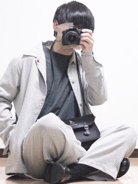 「アイテム（イヤリング（片耳用））」を使った、Riruさん（メンズ・176cm・20代）の冬コーディネート