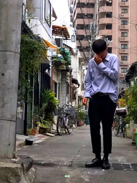 「Yves Saint Laurent（イヴサンローラン）のアイテム（レッグウェア）」を使った、てんちさん（メンズ・180cm）の夏コーディネート