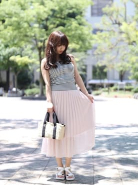 「ドラフトレプシィム」｜まぁさん（レディース・160cm）の夏コーディネート