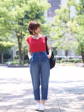 「アップヘア」｜「アイテム（その他）」を使った、まぁさん（レディース・160cm）の夏コーディネート
