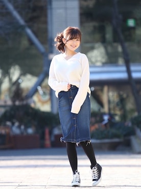 「カシミヤ」｜「アイテム（その他）」を使った、まぁさん（レディース・160cm）の冬コーディネート