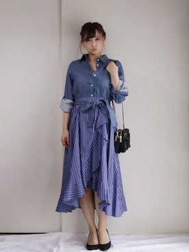 「thevirgnia」｜「アイテム（アクセサリー）」を使った、まぁさん（レディース・160cm）の秋コーディネート