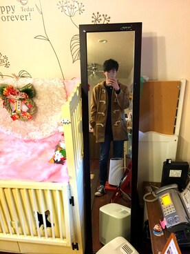 「no brand（ノーブランド）のアイテム（ダウンジャケット/コート）」を使った、りゅうさん（メンズ・183cm）の冬コーディネート
